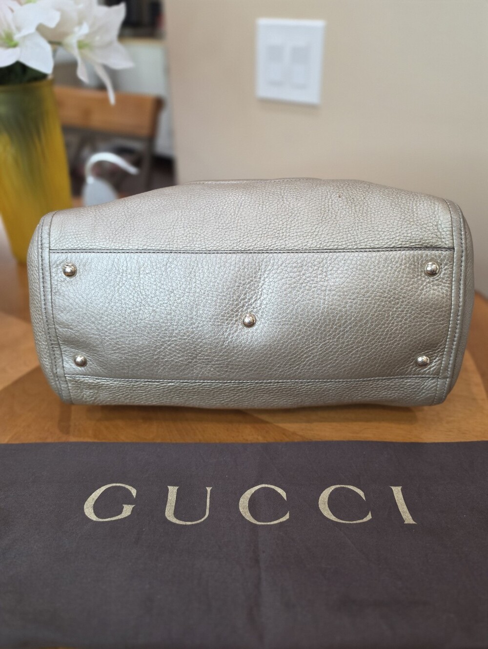 Gucci Soho Hobo Pewter With Matching Zip Around Wallet - Picture 12 of 16